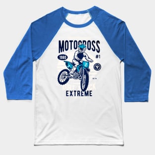 Motocross Extreme Dirt Track Baseball T-Shirt